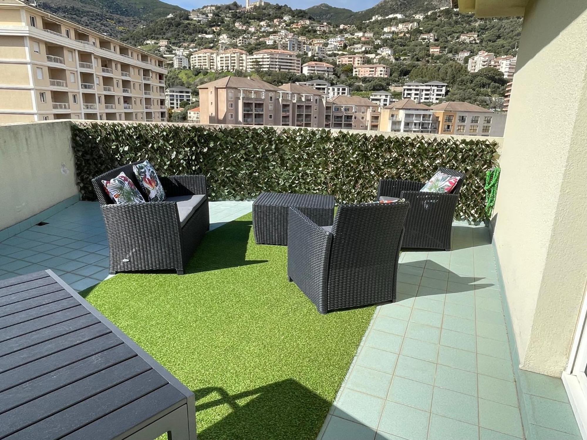 בסטיה Grand T2 Proche Centre Ville, Vue Mer Et Montagne מראה חיצוני תמונה